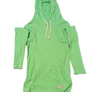 Men's Medium bright green Hollister hooded pull-over